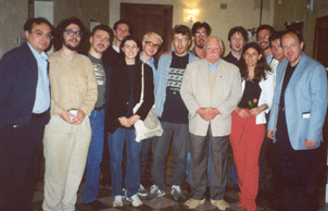 Foto di gruppo con Mario Ceccarello